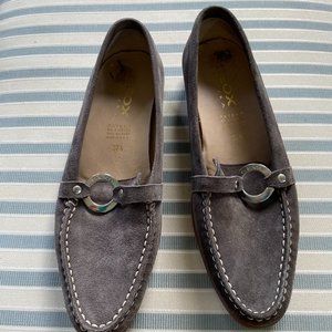 Geox Grey Suede Loafers